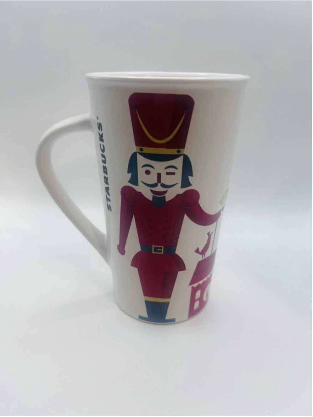 Starbucks 2012 Christmas Coffee Mug Cup Nutcracker Toy Soldier Tall Latte 16 oz - Picture 1 of 6